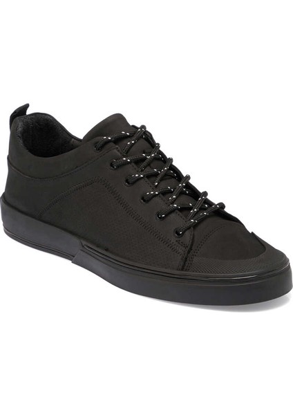 Siyah Hakiki Deri Erkek Sneaker - E24I1AY56827-A23