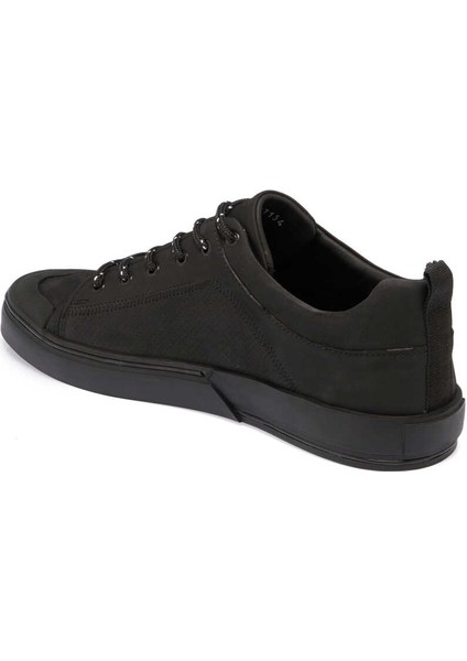 Siyah Hakiki Deri Erkek Sneaker - E24I1AY56827-A23
