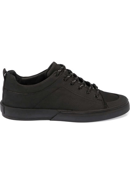 Siyah Hakiki Deri Erkek Sneaker - E24I1AY56827-A23