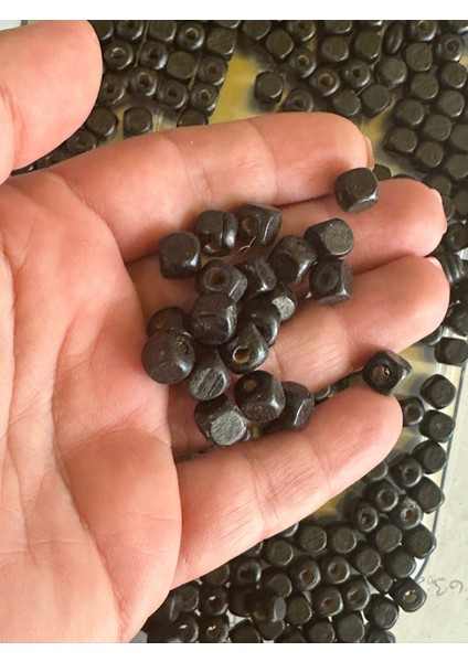 05 cm 50 Adet Delikli Ahşap Takı Boncuğu