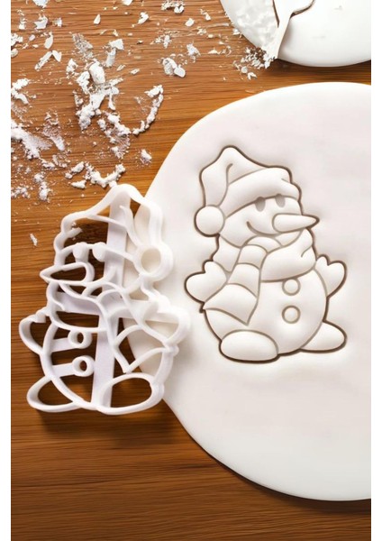 Yılbaşı Kardan Adam Kurabiye Kalıbı, Hamur Şekillendirici