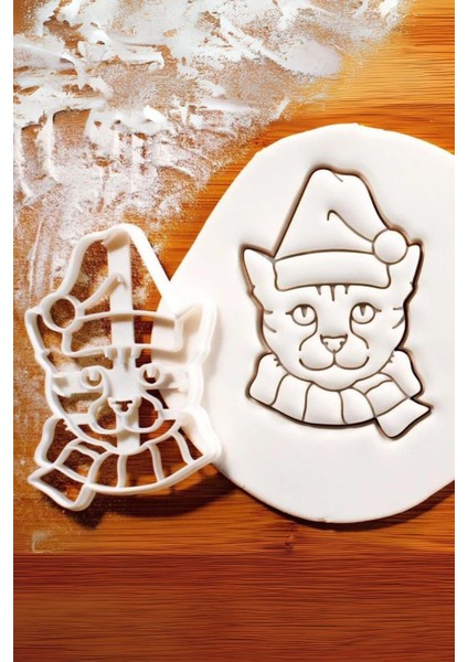 Yılbaşı Kedi Kurabiye Kalıbı, Hamur Şekillendirici