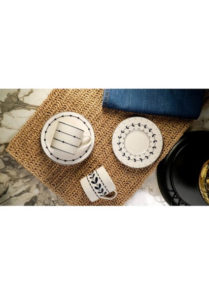 Yaren 4 Parça 2 Kişilik Porselen Kahve Fincan Takımı Kırık Beyaz fiyatları