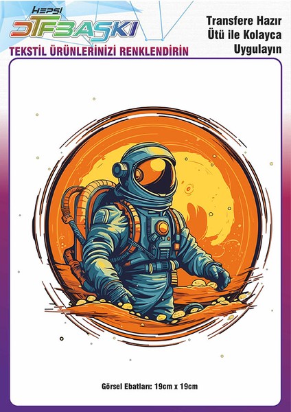 Ütü ile Yapışan Tişört Tekstil Dtf Transfer Baskı
