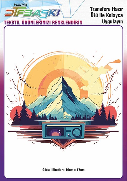 Ütü ile Yapışan Tişört Tekstil Dtf Transfer Baskı