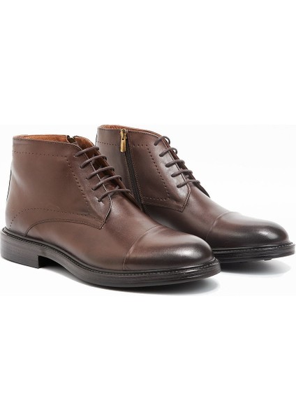 Koyu Kahverengi %100 Deri Antik Bağcıklı Classic Ayakkabı 1033245157 fırsatları