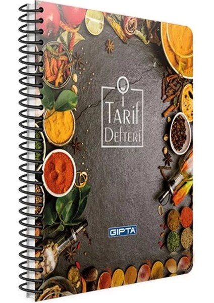 Spiralli Sert Kapak Tarif Defteri 22X26 140 Yaprak (1299)