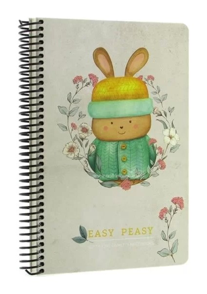 Easy Notes Spiralli Sert Kapak Defter 17X24 Kareli 120 Yaprak (4744)