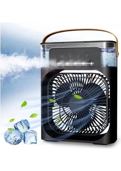 Masaüstü Taşınabilir Buzlu Vantilatör Su Soğutmalı LED Işıklı Soğutucu Fan Aır Cooler Fan