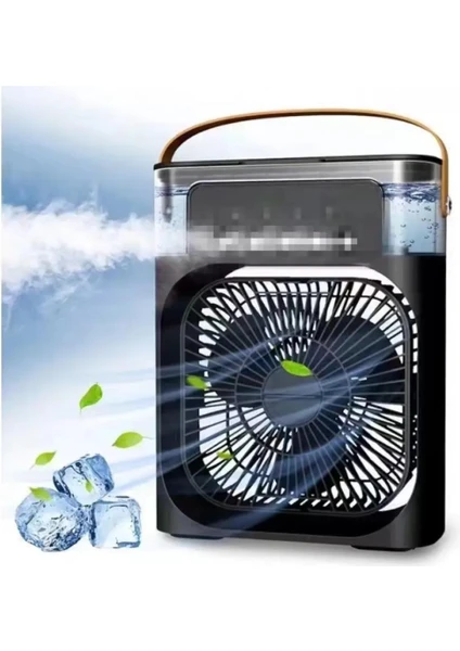 Masaüstü Taşınabilir Buzlu Vantilatör Su Soğutmalı LED Işıklı Soğutucu Fan Aır Cooler Fan