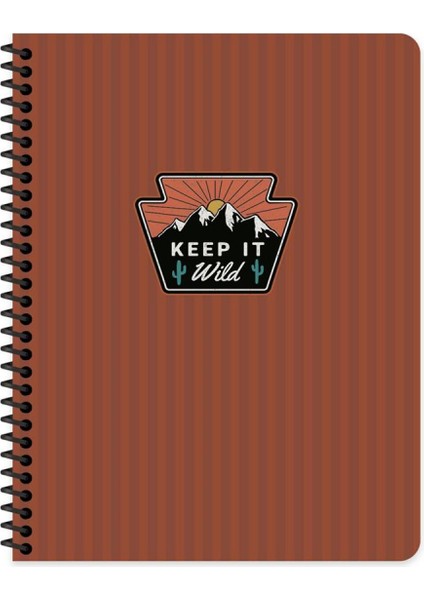 Outdoor Spiralli Sert Kapak Defter 17X24 Çizgili 80 Yaprak Bordo (411002)