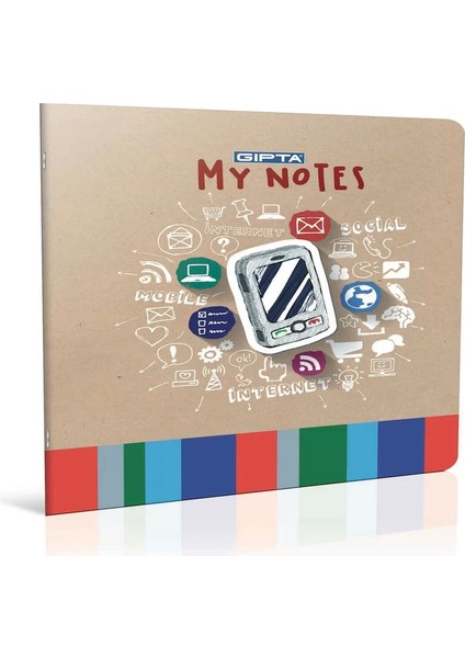 My Notes Plastik Kapak Defter A5 Kareli 80 Yaprak (2891)