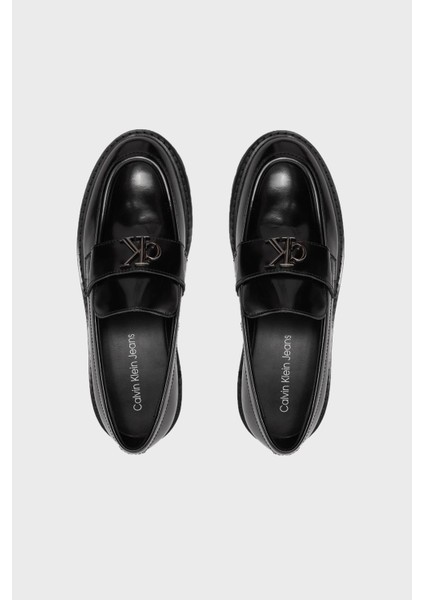 Calvin Klein Logolu Deri Loafer Ayakkabı Yw0Yw015030Gt Kadın Ayakkabı Yw0Yw01503 0Gt