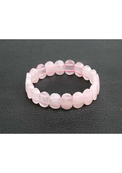 Orjinal Pembe Kuars Doğaltaş Bileklik ve Kutusu