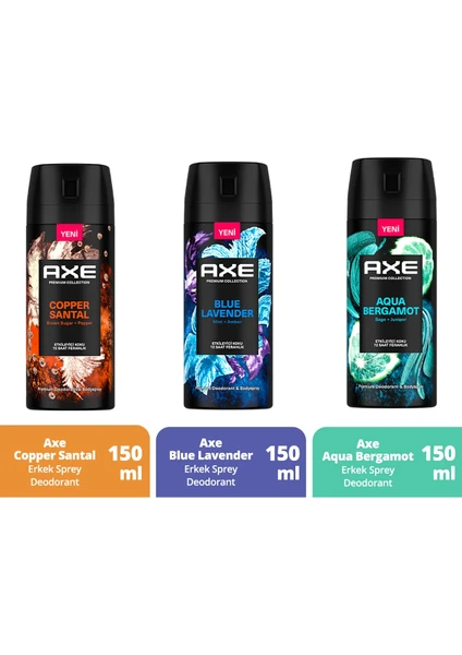 Premium Collection Erkek Sprey Deodorant Seti 72 Saat Ferahlık