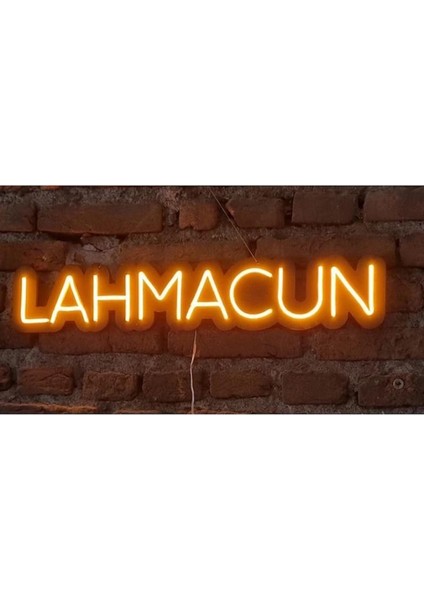 Sanec Lahmacun Neon Ledli Duvar Aydınlatması