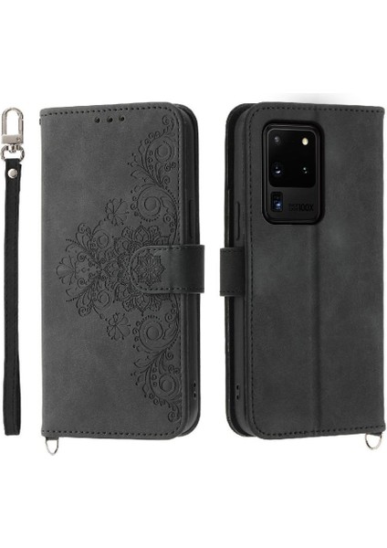 Samsung Galaxy S20 Ultra Kabartmalı Bileklik Çoklu Kredi Için Flip Case (Yurt Dışından) fırsatları