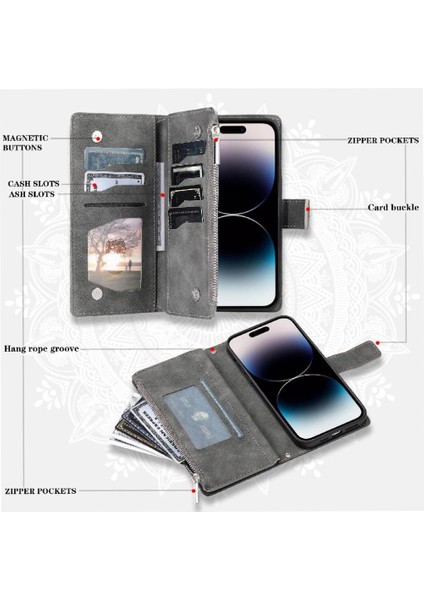 Xiaomi Redmi 13C 4g Için Kılıf Birden Fazla Kart Getirmek Totem Cüzdan Kılıf (Yurt Dışından) modelleri