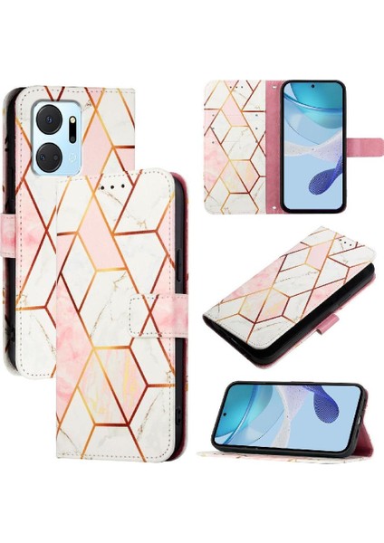 Onur Oyun 7t 5g Cüzdan Pu Deri Kickstand Mermer Desen (Yurt Dışından)