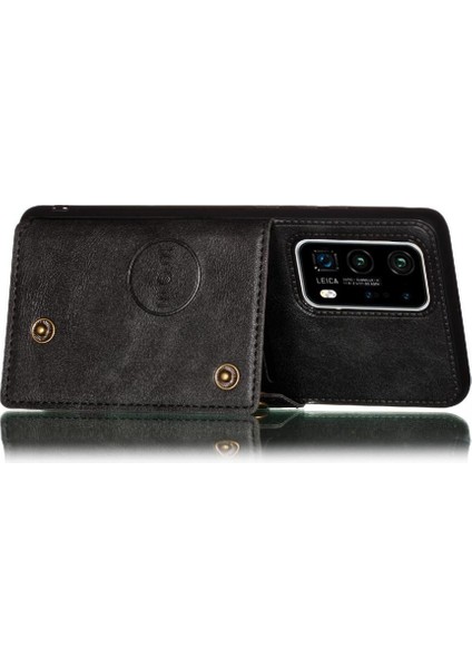 Cüzdan Kılıf Için Huawei P40 Buit Demir Kart Tutucu Cüzdan Kılıf Darbeye (Yurt Dışından) modelleri