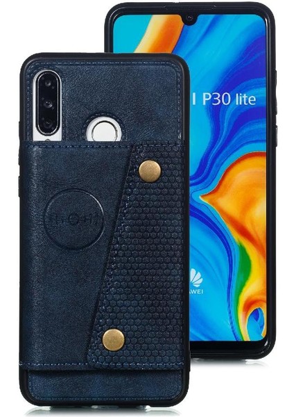 Huawei P30 Lite Buit Için Cüzdan Kılıf Demir Darbeye Dayanıklı Koruyucu Cüzdan (Yurt Dışından)