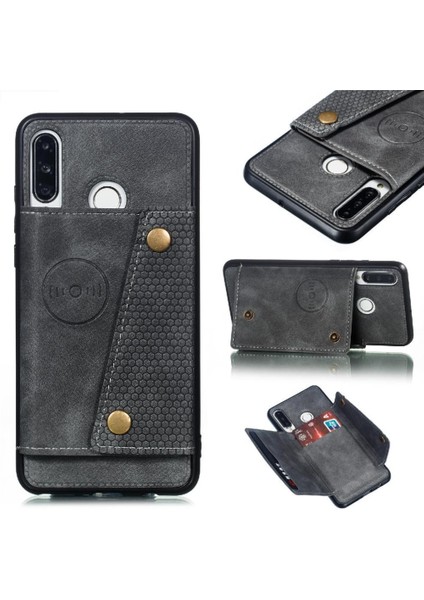 Huawei P30 Lite Buit Için Cüzdan Kılıf Demir Darbeye Dayanıklı Koruyucu Cüzdan (Yurt Dışından)