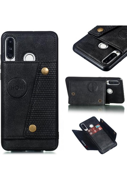 Huawei P30 Lite Buit Için Cüzdan Kılıf Demir Darbeye Dayanıklı Koruyucu Cüzdan (Yurt Dışından)