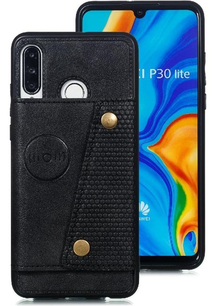 Huawei P30 Lite Buit Için Cüzdan Kılıf Demir Darbeye Dayanıklı Koruyucu Cüzdan (Yurt Dışından)