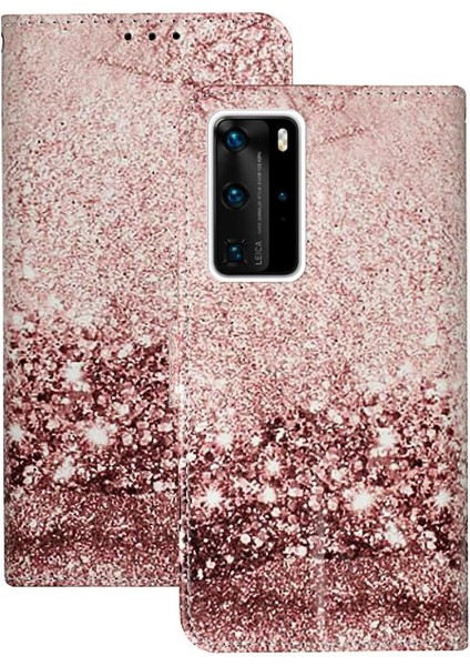 Huawei P40 Pro Kart Yuvaları Tutucu Için Flip Case Mermer Desen Manyetik Pu (Yurt Dışından)