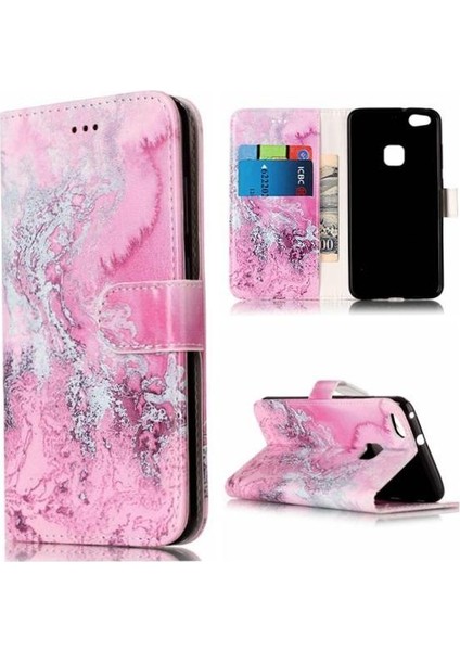 Huawei P10 Lite Için Flip Case Tam Koruma Pu Deri Cüzdan Mermer (Yurt Dışından) indirimleri