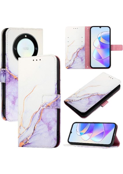 Onur X9A 5g Kickstand Mermer Desen Pu Deri Cüzdan Için Kılıf (Yurt Dışından) indirimleri
