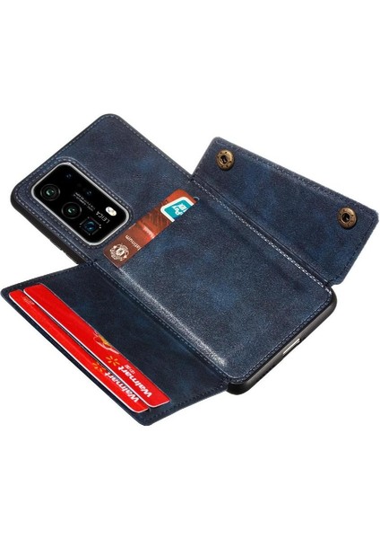 Cüzdan Kılıf Için Huawei P40 Buit Demir Kart Tutucu Cüzdan Kılıf Darbeye (Yurt Dışından) modelleri