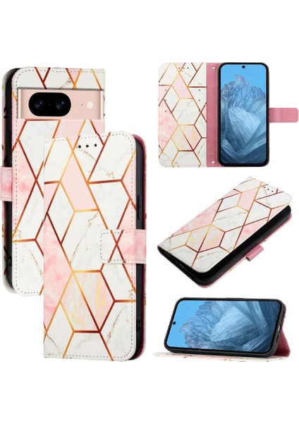 Google Piksel 8A Kickstand Cüzdan Mermer Desen Pu Deri Için Kılıf (Yurt Dışından) indirimleri