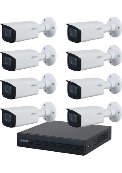 8 Kameralı 2 Mp Motorize Ip Güvenlik Kamera Seti
