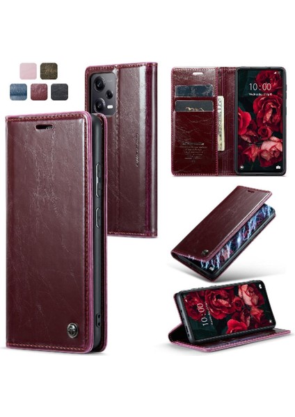 Xiaomi Redmi Not 12 Pro Artı 5g Manyetik Cüzdan Kickstand Için Flip Case (Yurt Dışından)