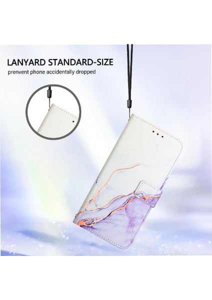 Tecno Kıvılcım 10C Mermer Desen Cüzdan Pu Deri Kickstand Için Kılıf (Yurt Dışından)