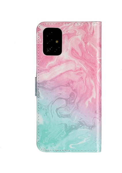 Samsung Galaxy A51 4g Için Flip Case Manyetik Pu Deri Cüzdan Tam Mermer (Yurt Dışından)