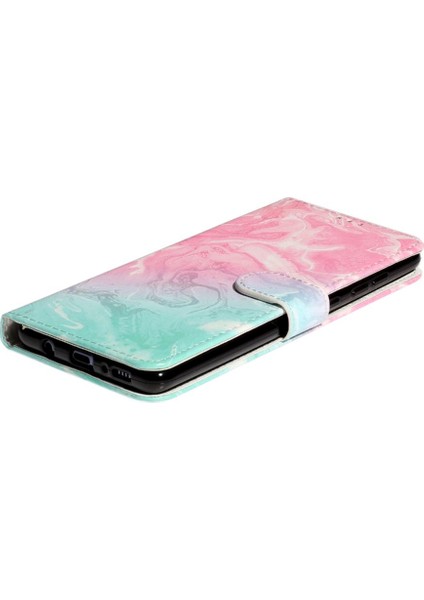 Samsung Galaxy A51 4g Için Flip Case Manyetik Pu Deri Cüzdan Tam Mermer (Yurt Dışından)