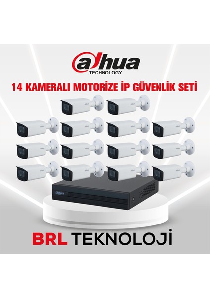 14 Kameralı 2 Mp Motorize Ip Güvenlik Kamera Seti