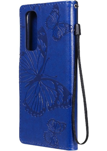Kart Yuvası Standı Pu ile Oppo Reno4 Pro 4g Manyetik Kapak Için Flip Case (Yurt Dışından)