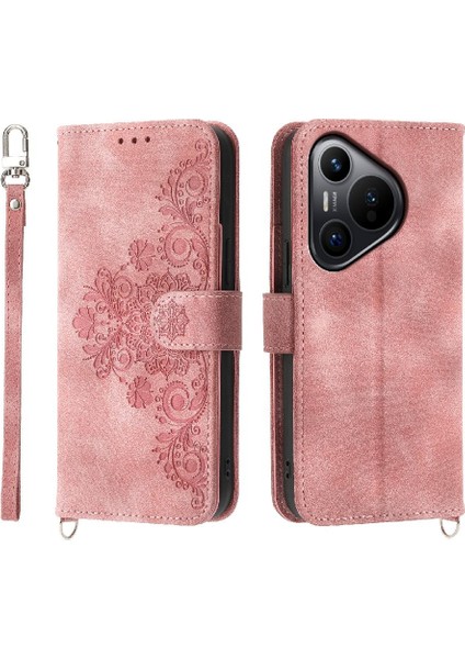 Huawei Pura 70 Çoklu Kredi Kartı Yuvaları Bileklik Için Flip Case (Yurt Dışından)