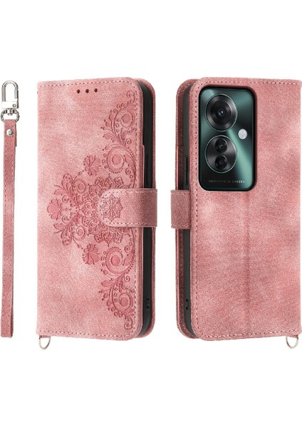 Oppo Oppo 11F Darbeye Dayanıklı Kabartmalı Çoklu Kredi Kartı Yuvaları Için Flip Case (Yurt Dışından)