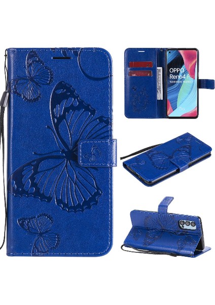 Oppo Için Flip Case Oppo 4 Pro 5g Flip Kickstand Kart Yuvası Standı ile Pu (Yurt Dışından)