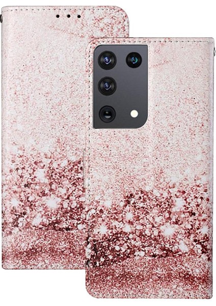Samsung Galaxy S21 Ultra Kart Yuvaları Için Flip Case Tutucu Mermer Desen Pu (Yurt Dışından) indirimleri