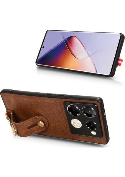 Infinix Not 40 Pro Artı 5g Kolaylık Premium Pu Deri Bilek Için Kılıf (Yurt Dışından)