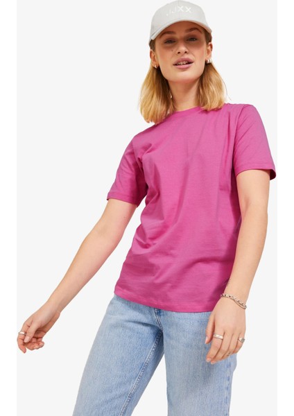 Jxanna Kadın Pembe T-Shirt 12200182-CARMINEROSE