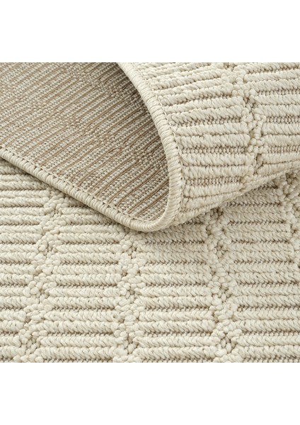 Hasır 621 Krem Halı Ince Mutfak Halısı Yazlık Halı Kilim Kesme Halı Yolluk Antre Hol Koridor Halısı