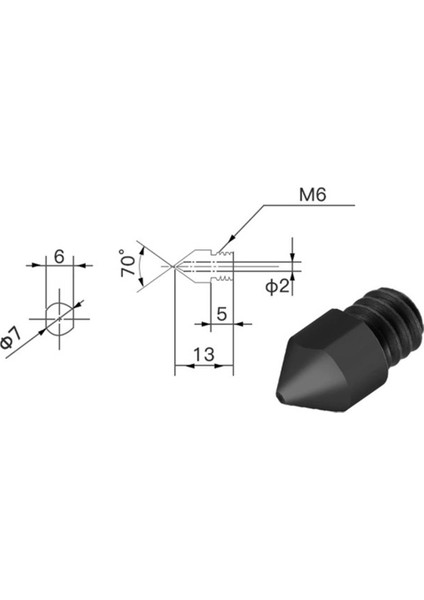 0.4mm Sertleştirilmiş Çelik Nozzle-Mk8