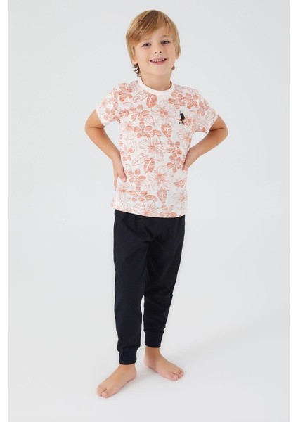 1358 Flowered Erkek Çocuk Kısa Kol Pijama Takım fiyatları
