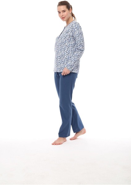 1547 Uzun Kollu Kadın Pijama Takım